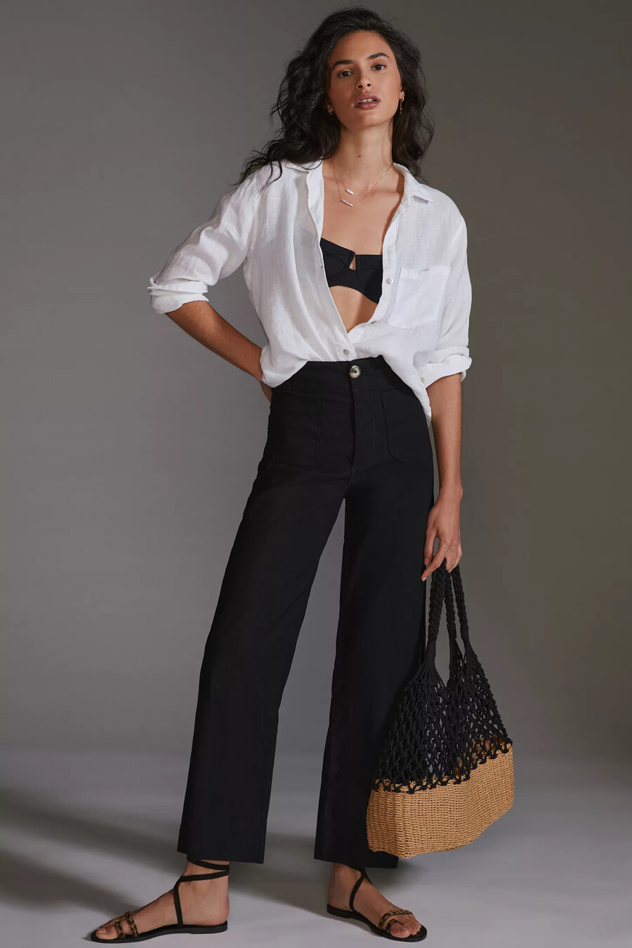 pantalones anchos y tobilleros colette de maeve