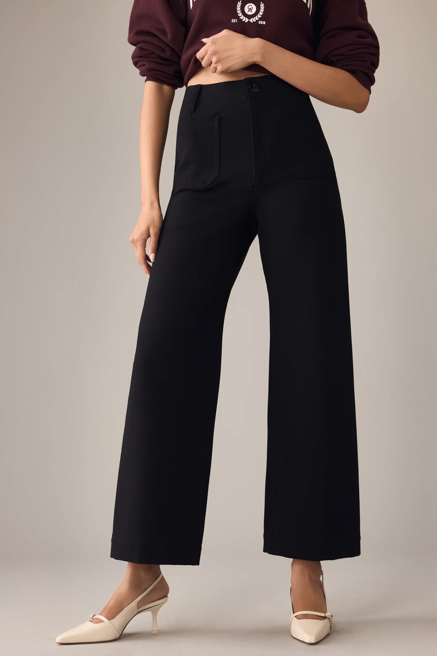 pantalones anchos recortados colette de maeve edición ponte