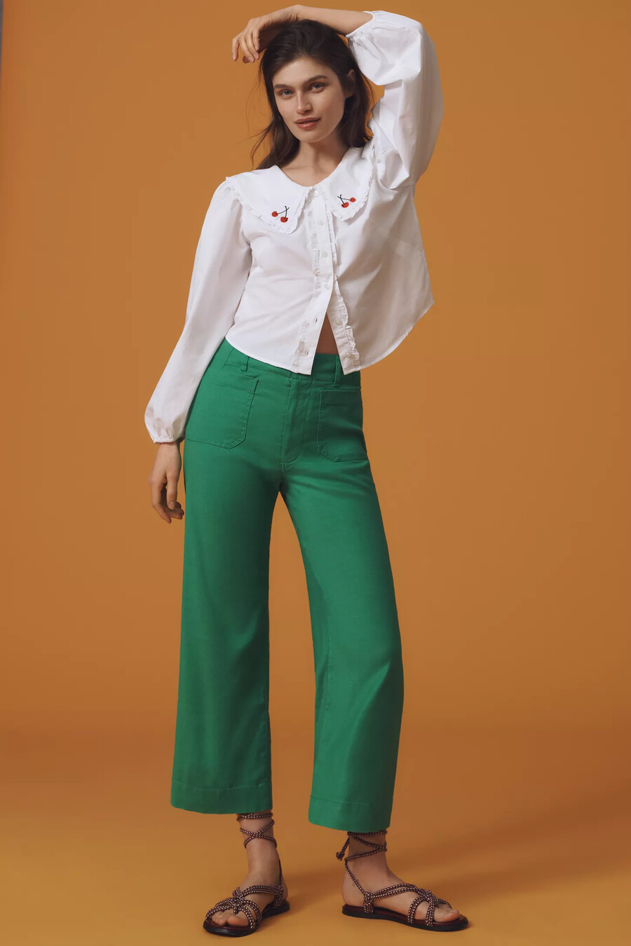 pantalones anchos y tobilleros colette de maeve edición de lino