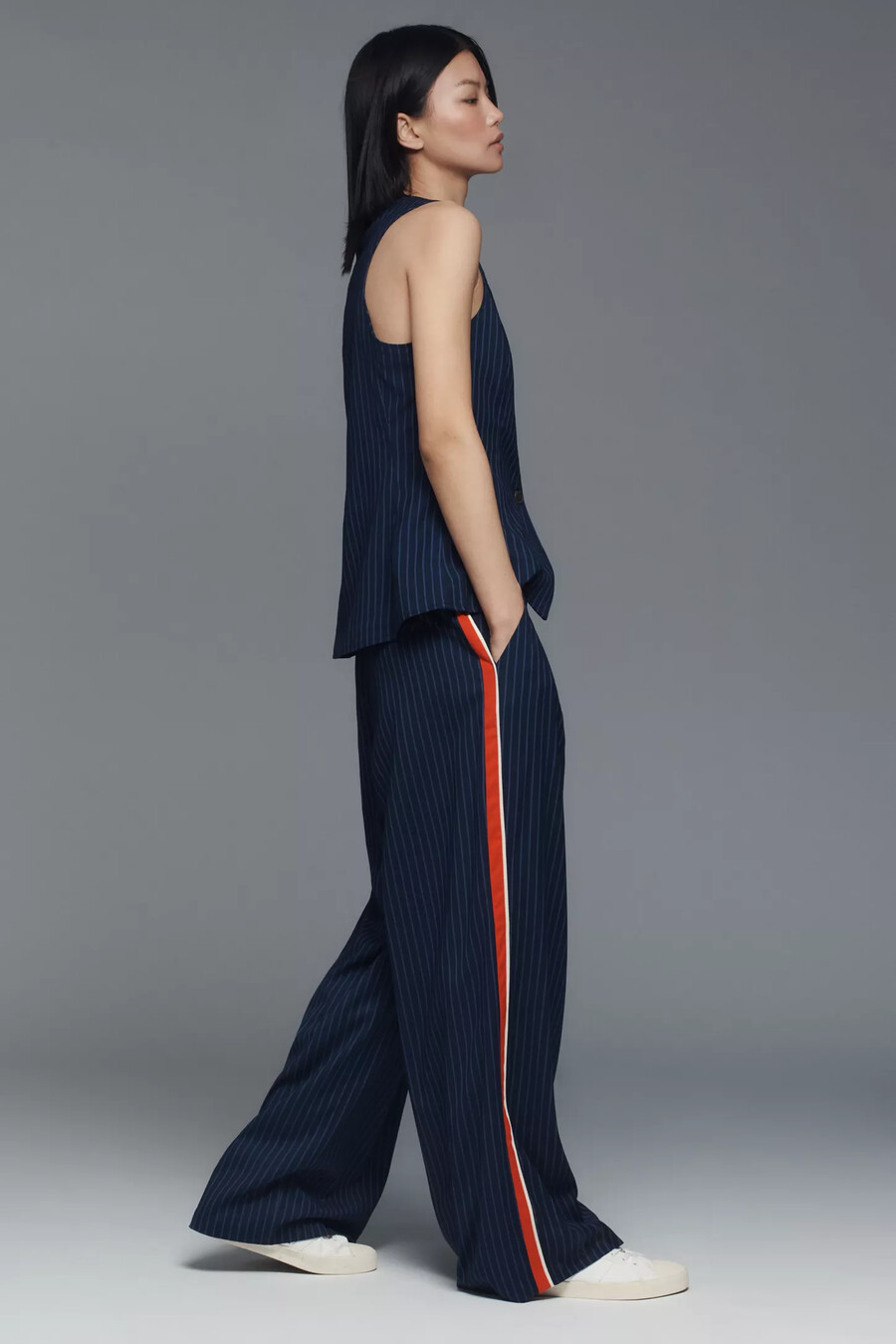 pantalones anchos plisados avery de maeve edición deportiva de raya diplomática