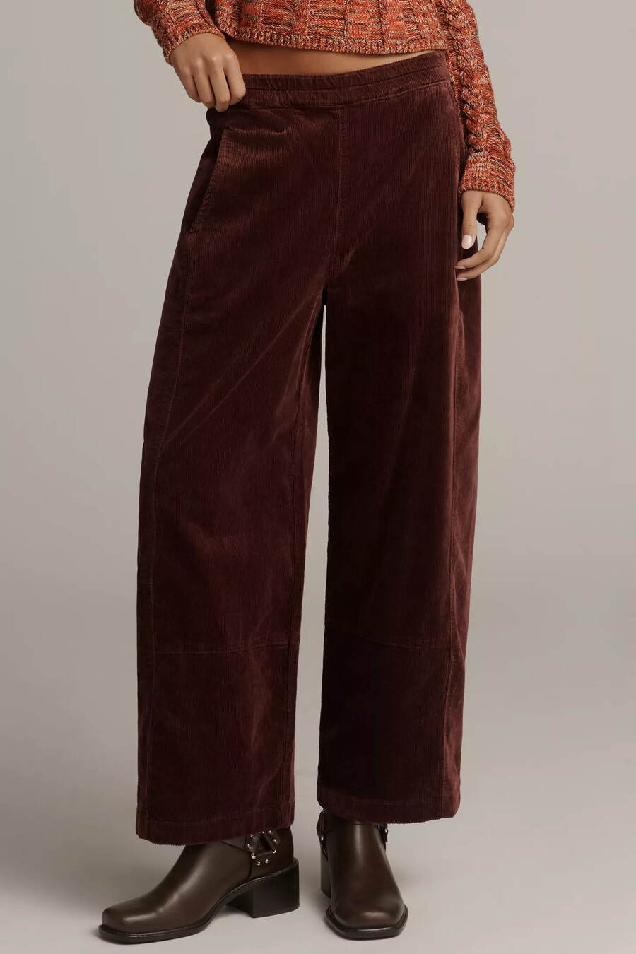 pantalones izzie relaxed pull-on barrel de pilcro edición de pana