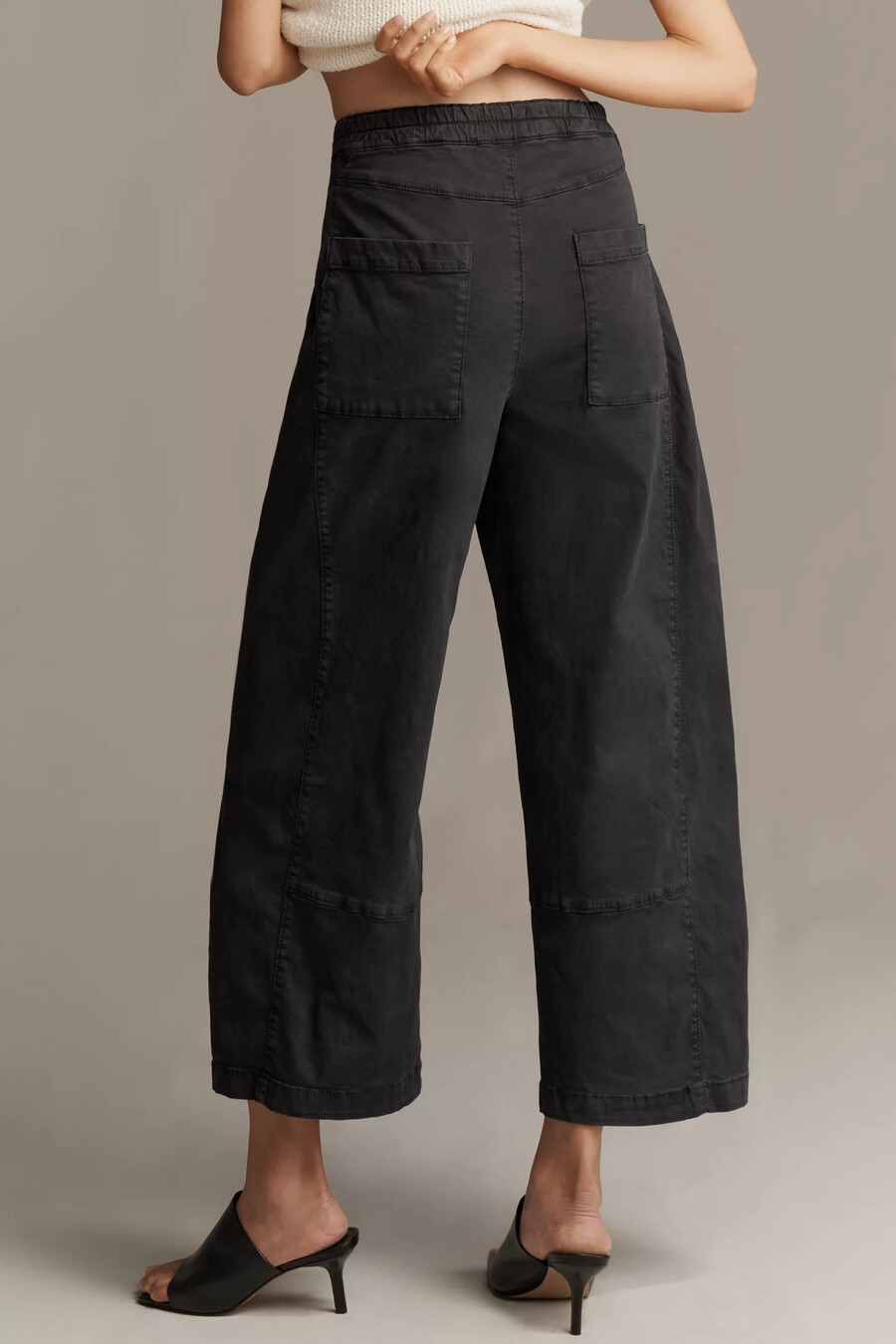 pantalones izzie relaxed pull-on barrel de pilcro edición de sarga
