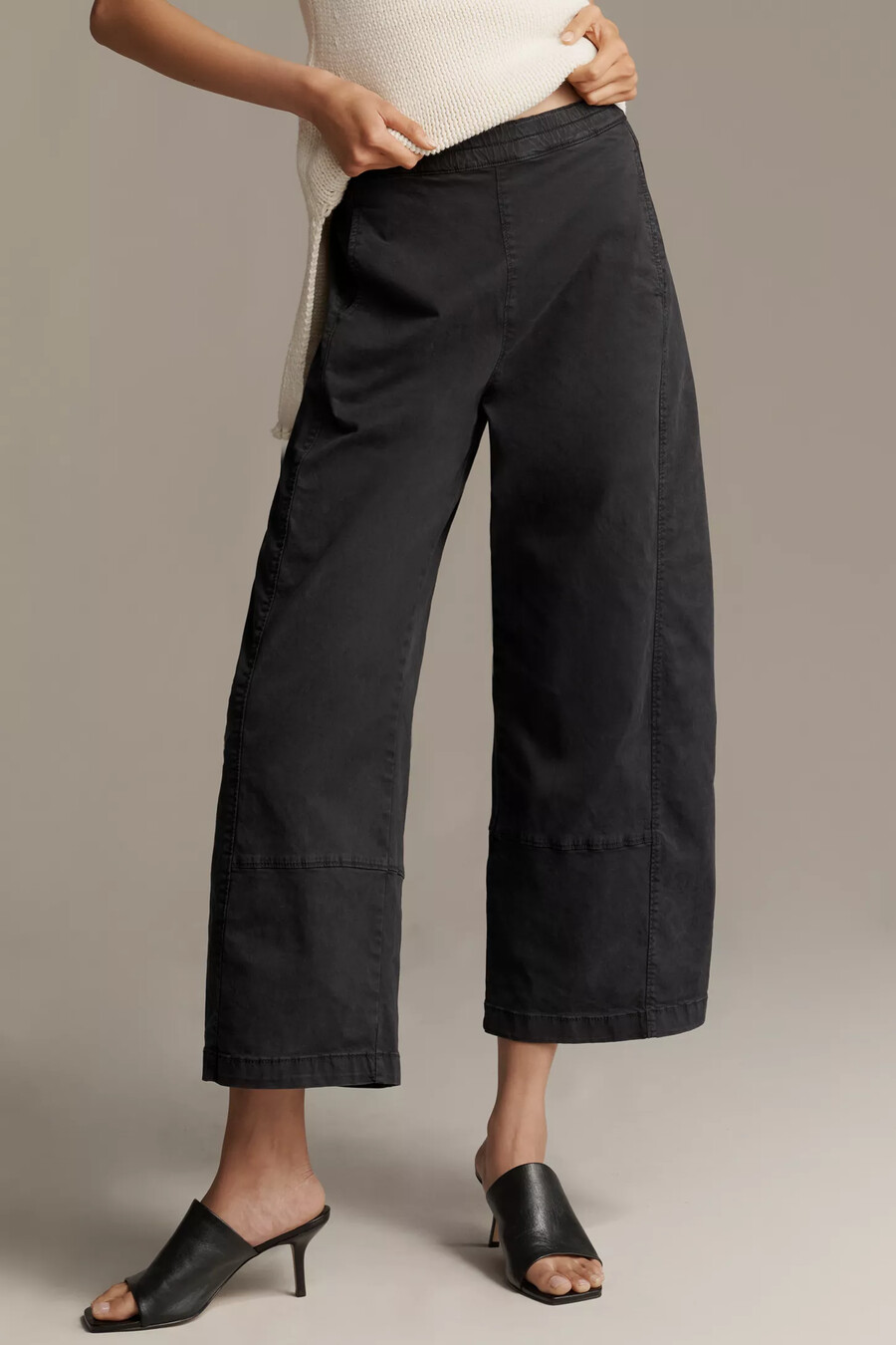 pantalones izzie relaxed pull-on barrel de pilcro edición de sarga