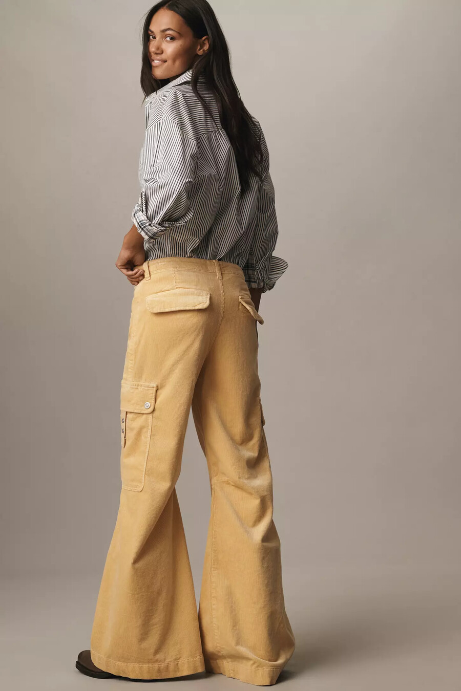 pantalones cargo de pana de felpa pilcro