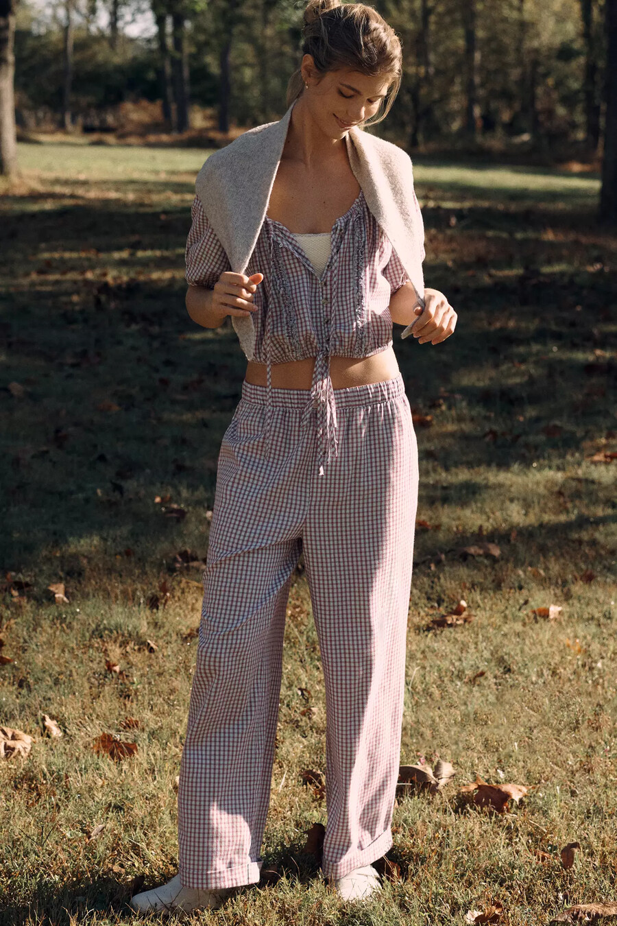 pantalones anchos de franela lyrebird