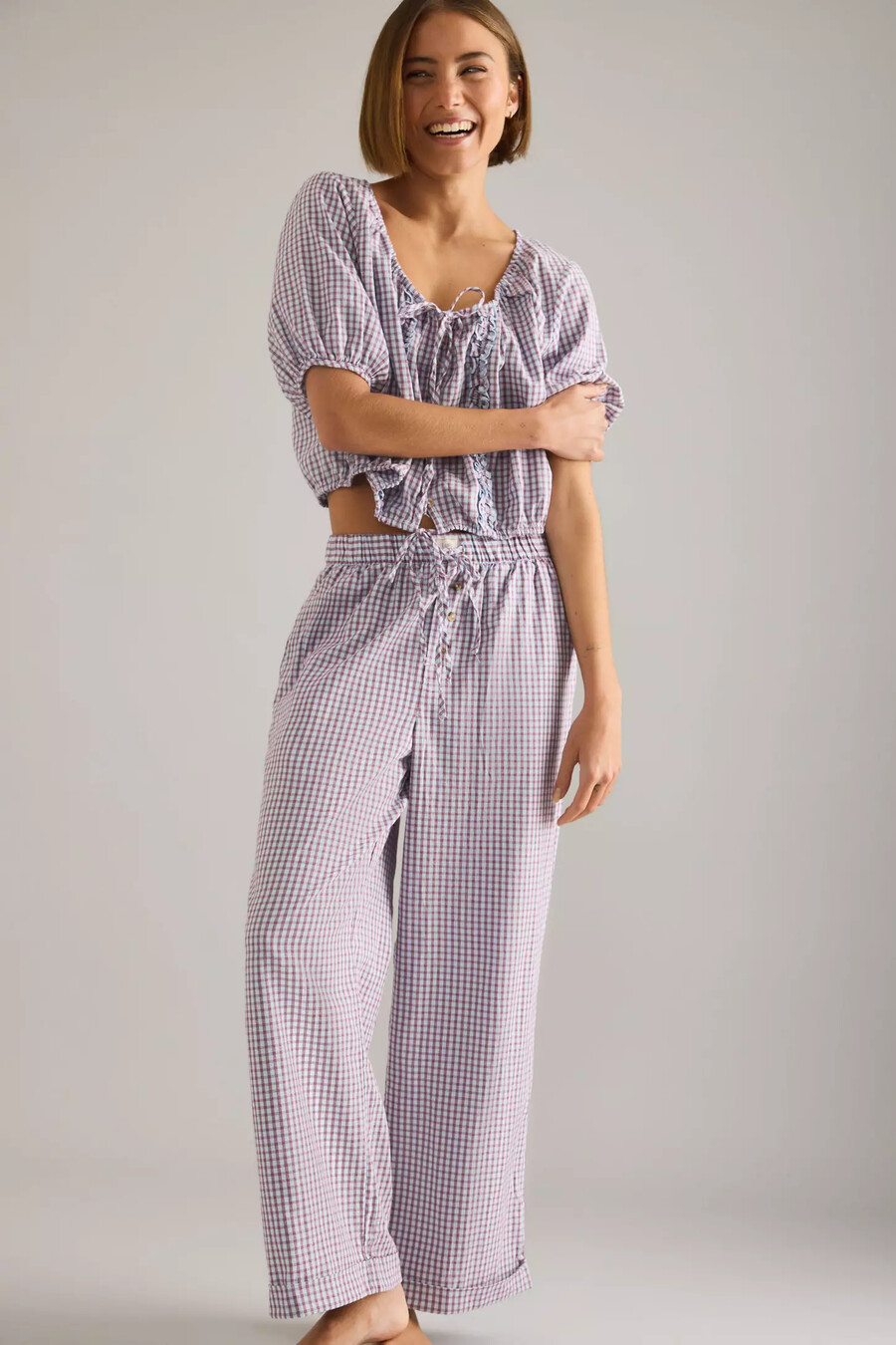 pantalones anchos de franela lyrebird