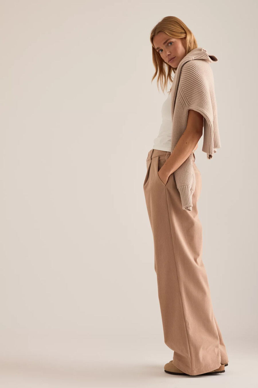 pantalones anchos de pana varley florey 32