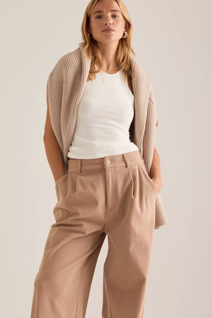 pantalones anchos de pana varley florey 32
