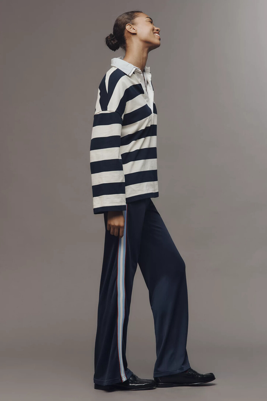 pantalones con rayas laterales de the upside x anthropologie