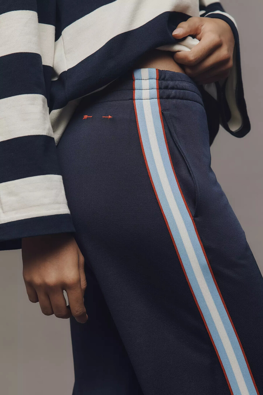 pantalones con rayas laterales de the upside x anthropologie