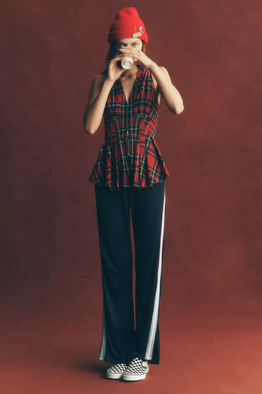 pantalones con rayas laterales de the upside x anthropologie
