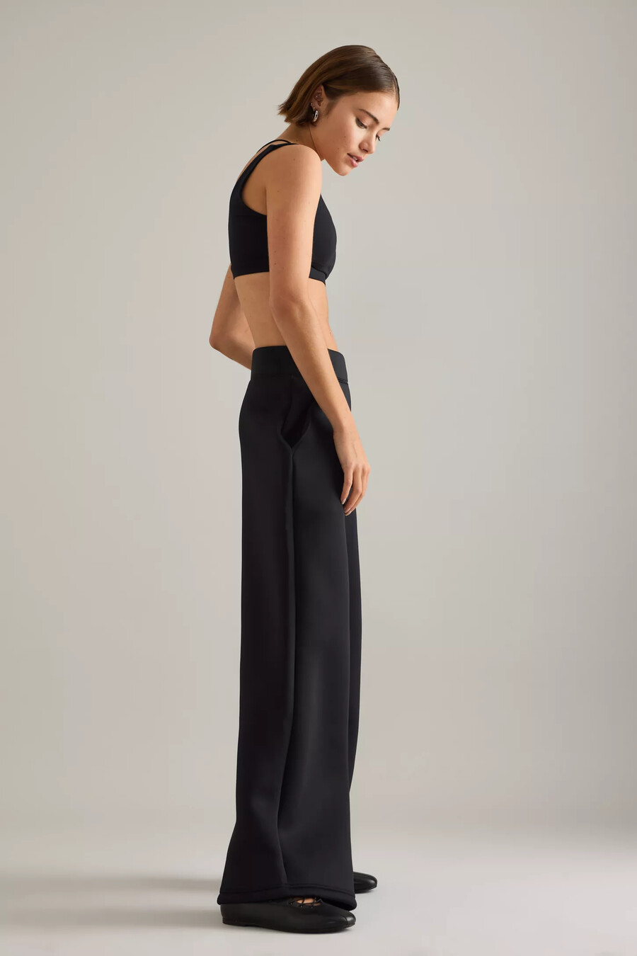 pantalones deportivos de pierna ancha tala spacer