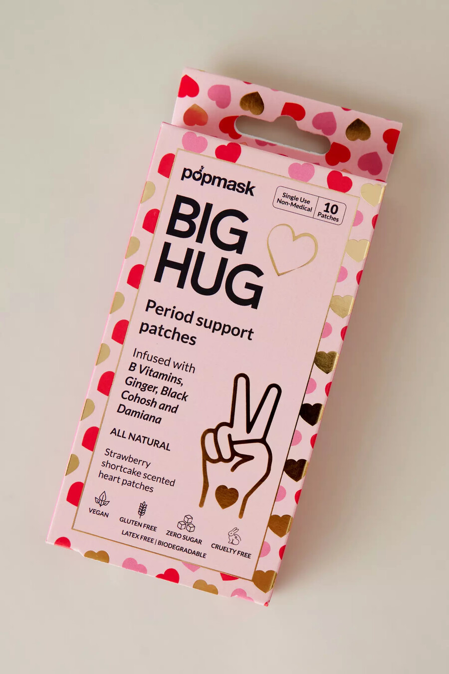 parches de vitaminas para el período popmask big hug