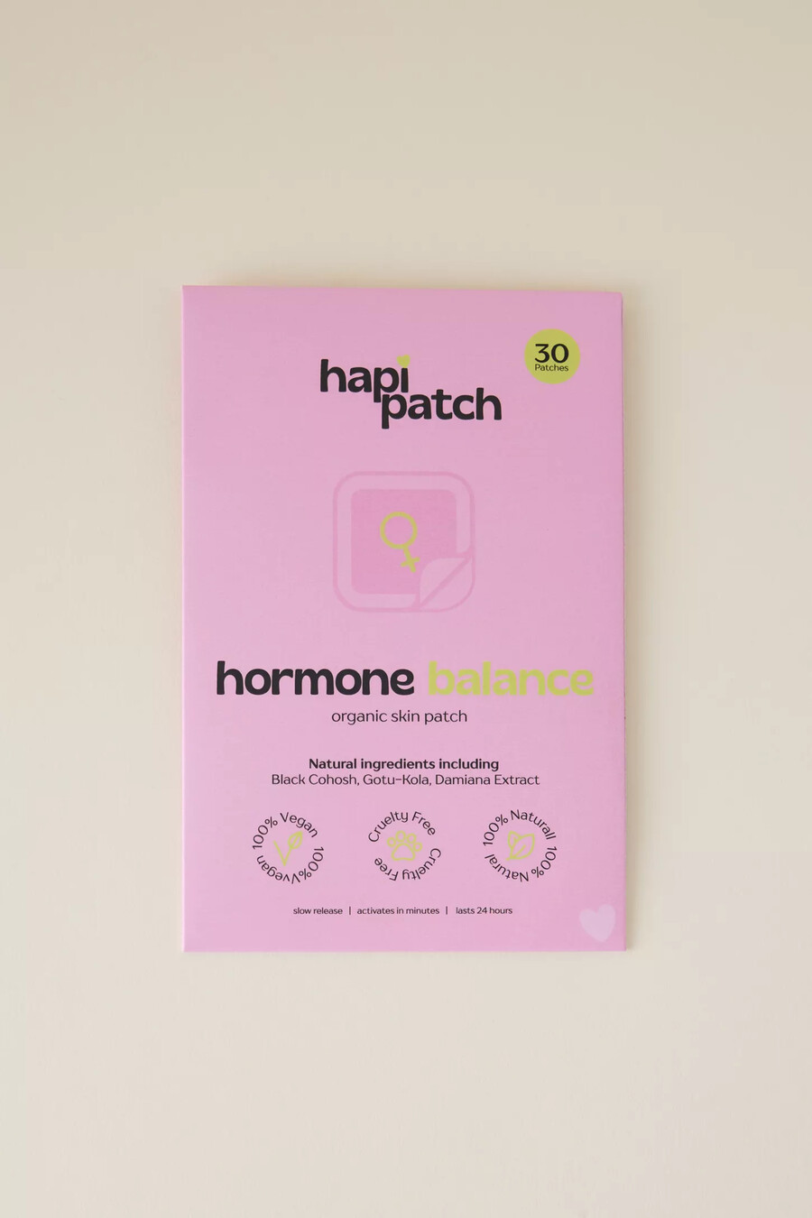 parches naturales hapi patch para el equilibrio hormonal paquete de 30