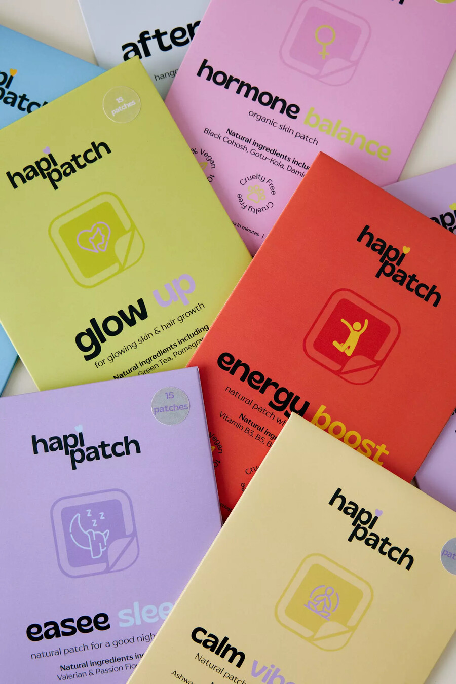 parches naturales hapi patch para el equilibrio hormonal paquete de 30