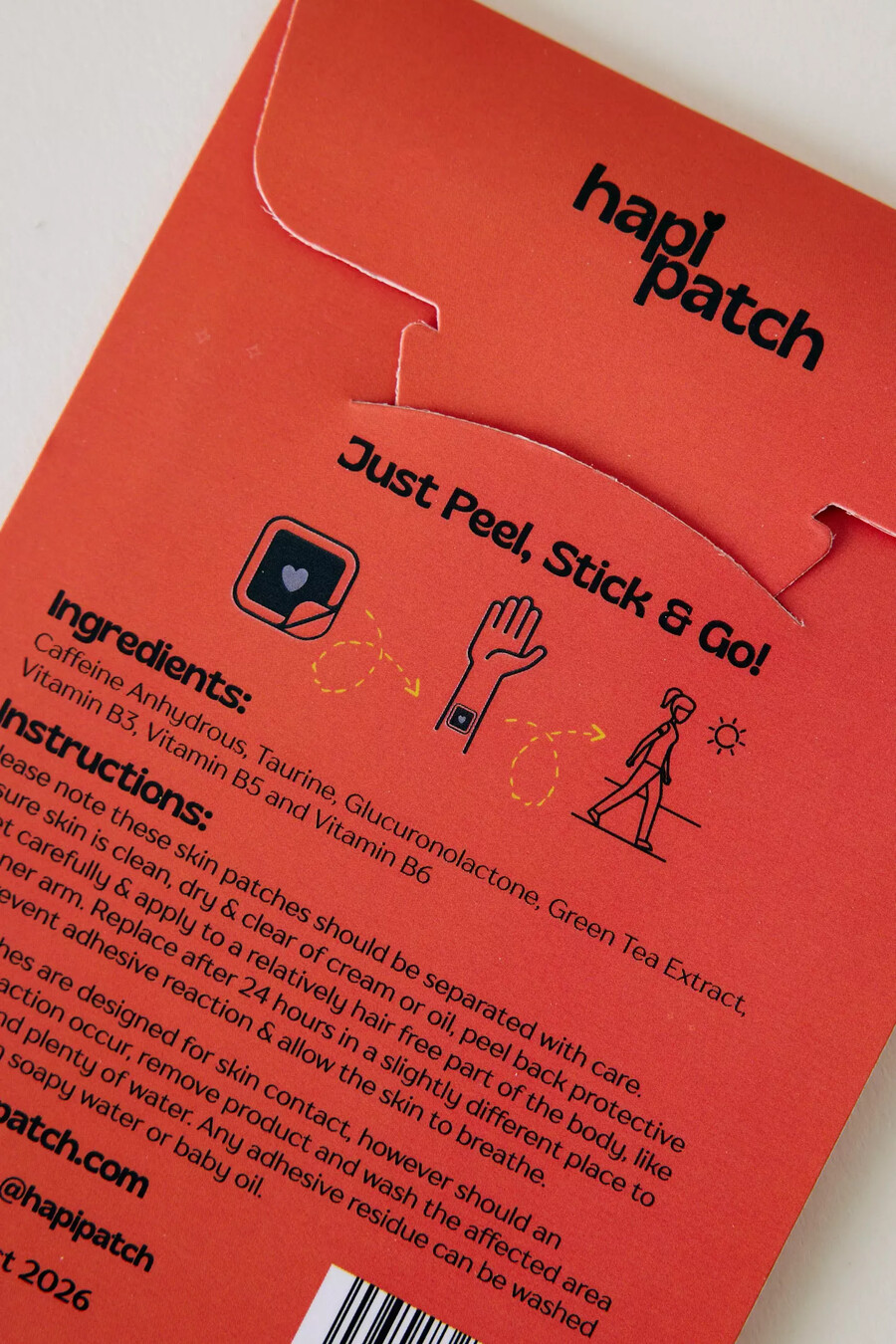 parches hapi patch energy boost paquete de 6