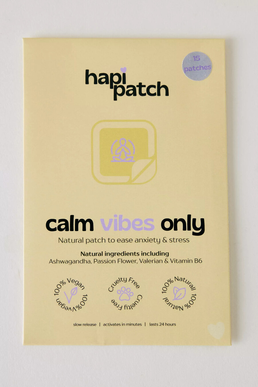 parches hapi calm vibes only paquete de 15